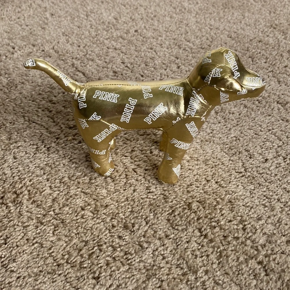 Victorias Secret Gold Pink Dog EUC - Picture 1 of 5